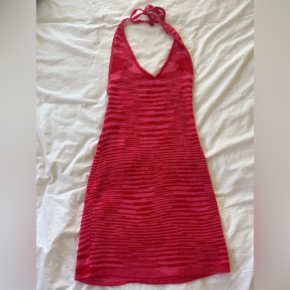 Crotchet pink dress